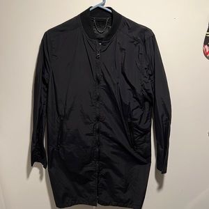 Topman black long trench raincoat / jacket size 38